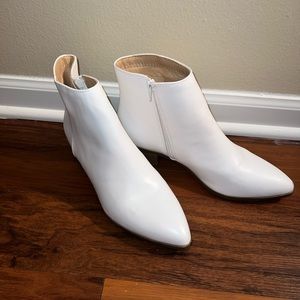 Brand new white booties